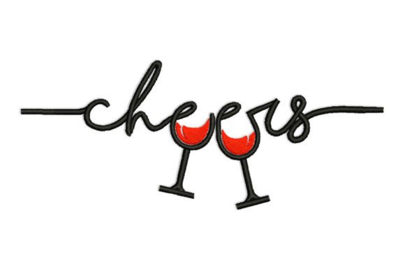Celebrate with the Cheers Embroidery Design