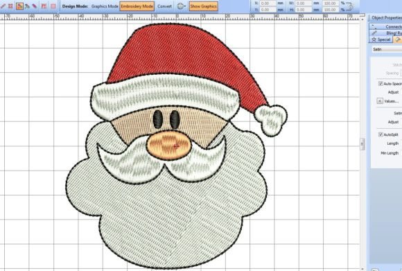 Merry Christmass Santa Embroidery Design