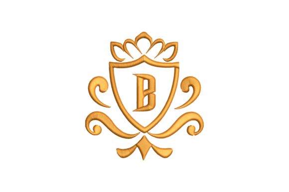 Monogram Letter B: Elegant Embroidery for Wedding Themes