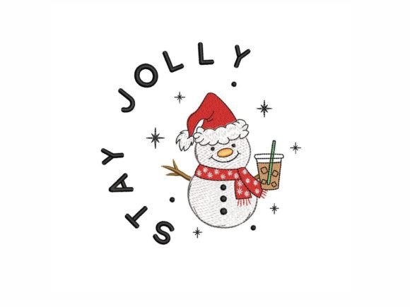 Stay Jolly Embroidery Design
